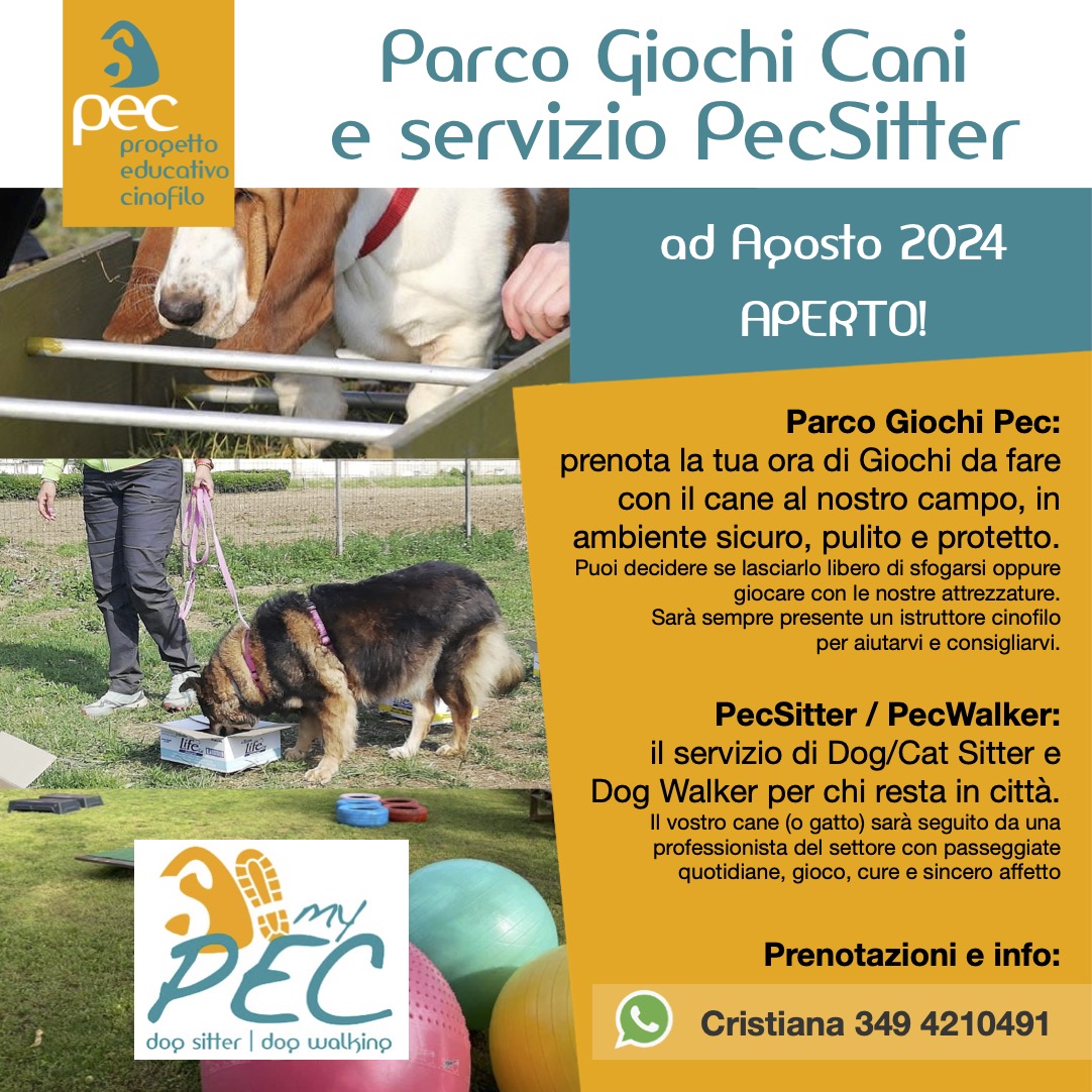 Dog Sitter e parco cani Ghemme Novara Vercelli