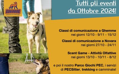 Eventi cinofili e attività con il cane ottobre, novembre 2024